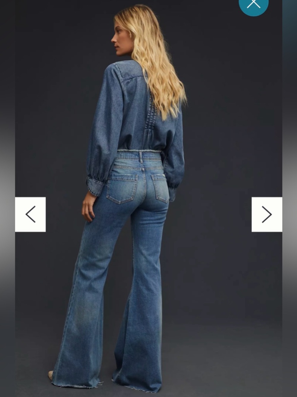 Anthropologie the Supermodel high-Rise wide Leg Women's Jeans distressed. - Picture 3 of 9